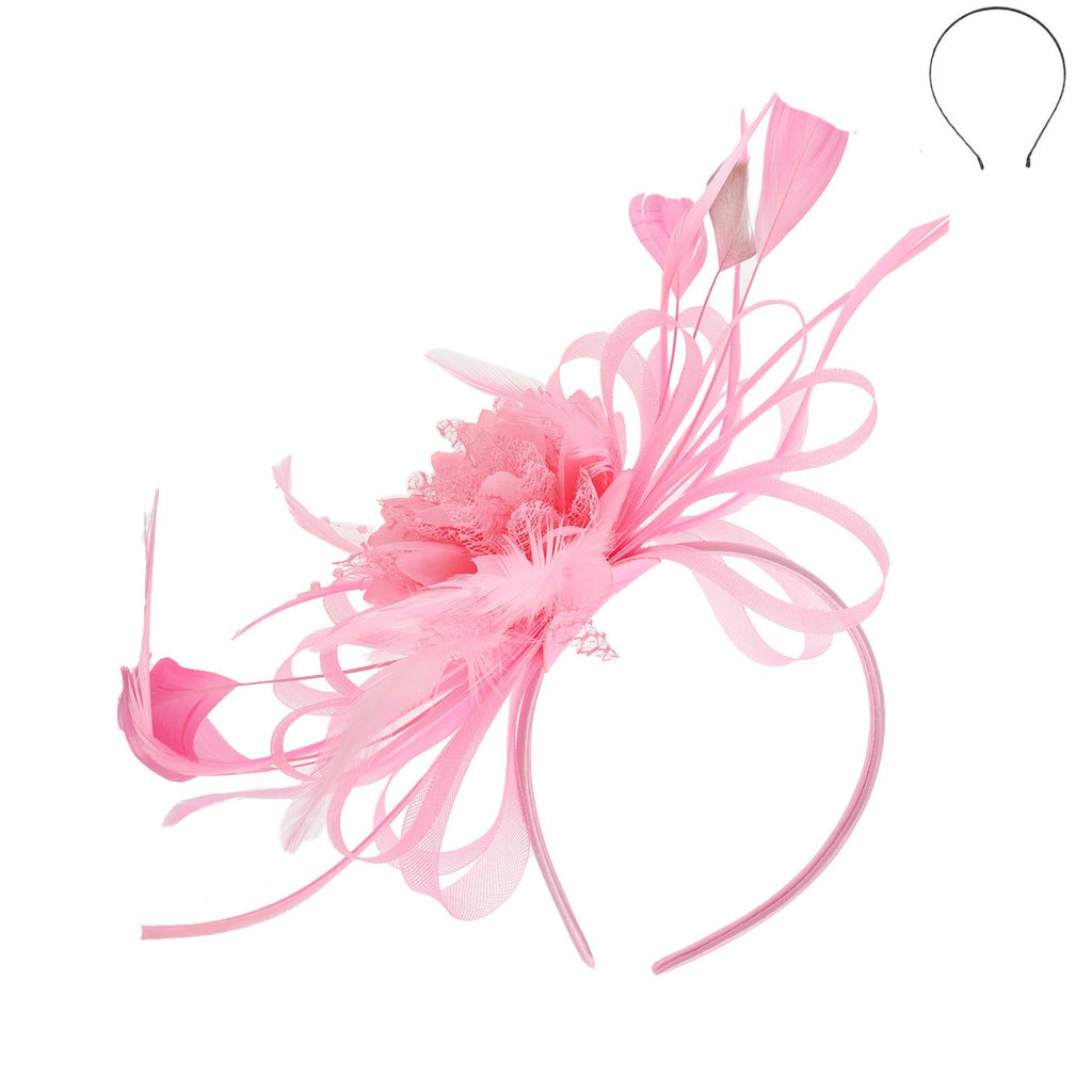 Check It Out Fascinator Accessories Peacocks & Pearls Light Pink