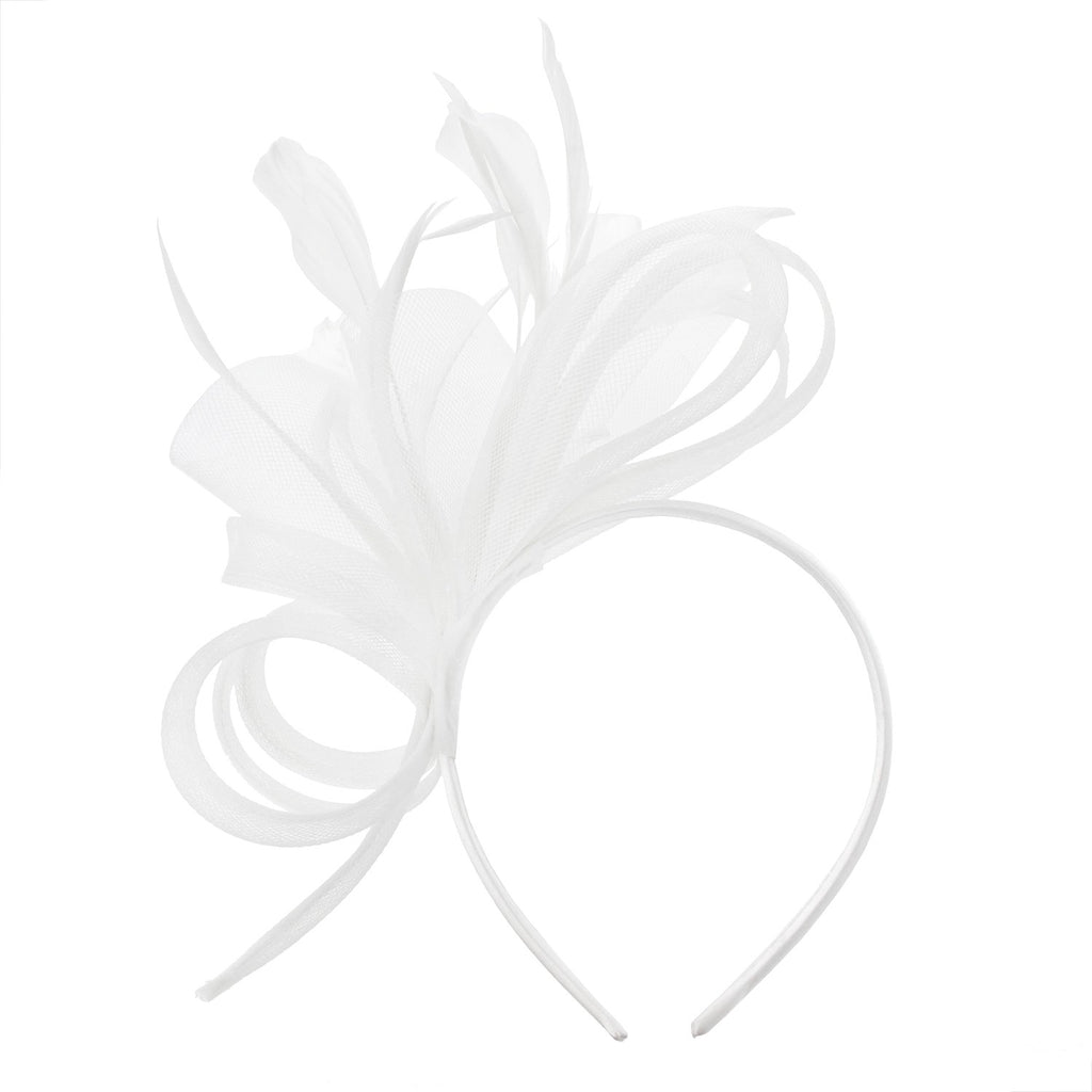 Delicate Days Fascinator Accessories Peacocks & Pearls White