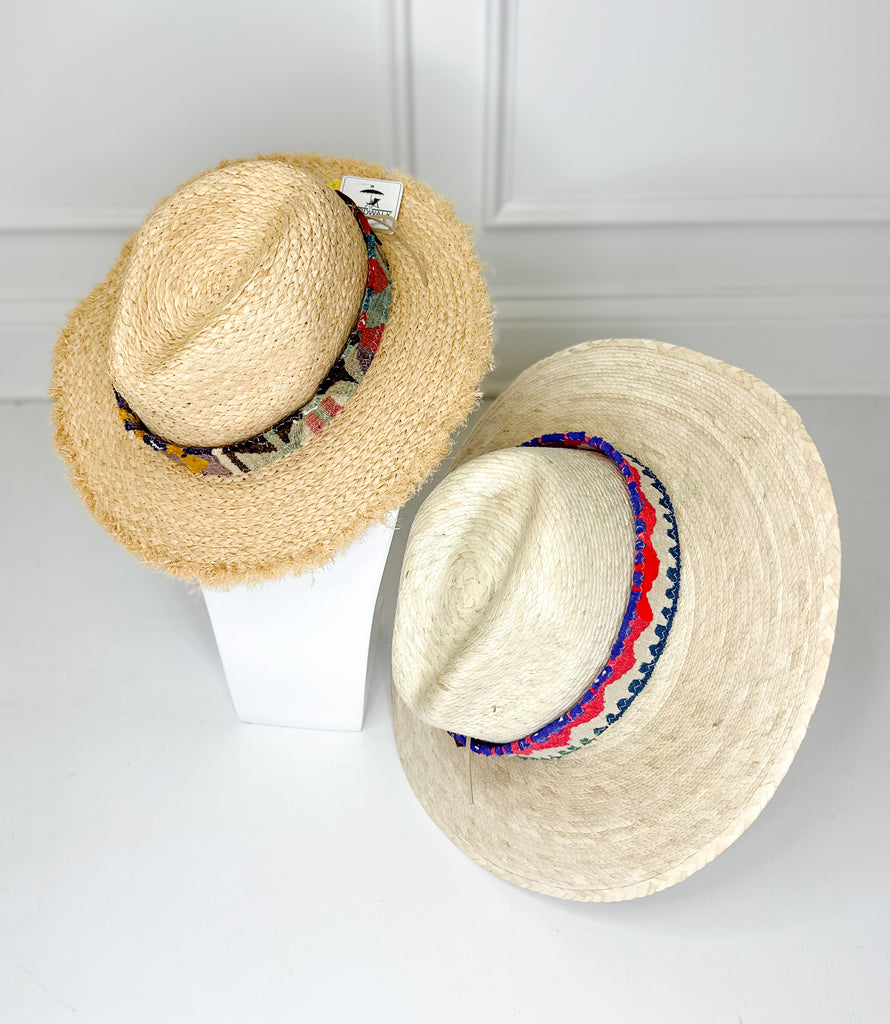 Mimi Straw Hat Accessories Peacocks & Pearls   