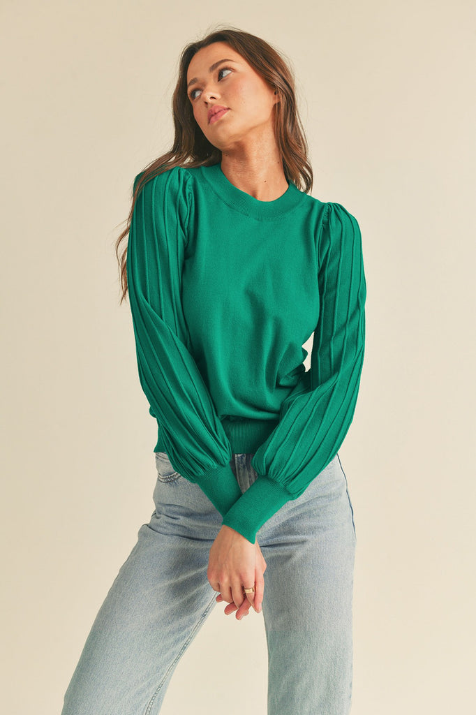 Keep It Pleated Sweater Clothing Peacocks & Pearls   