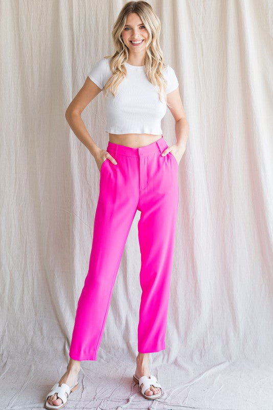 Styled to Perfection Pants Sale Peacocks & Pearls Hot Pink S 