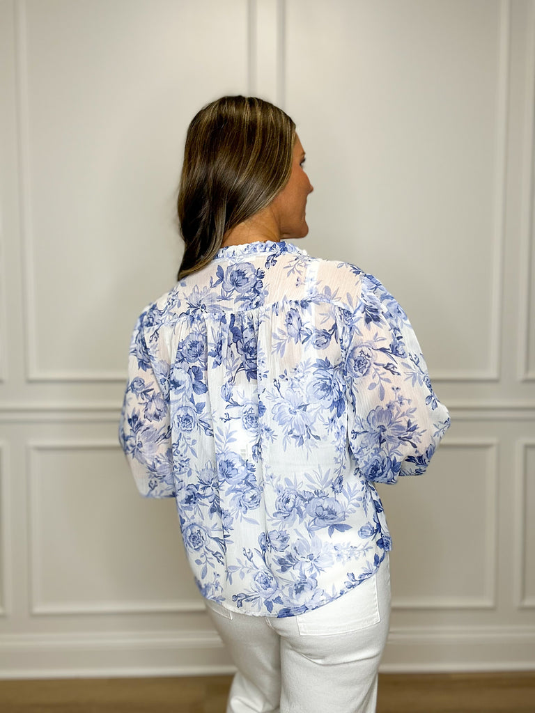 Coastal Bliss Blouse Sale Peacocks & Pearls