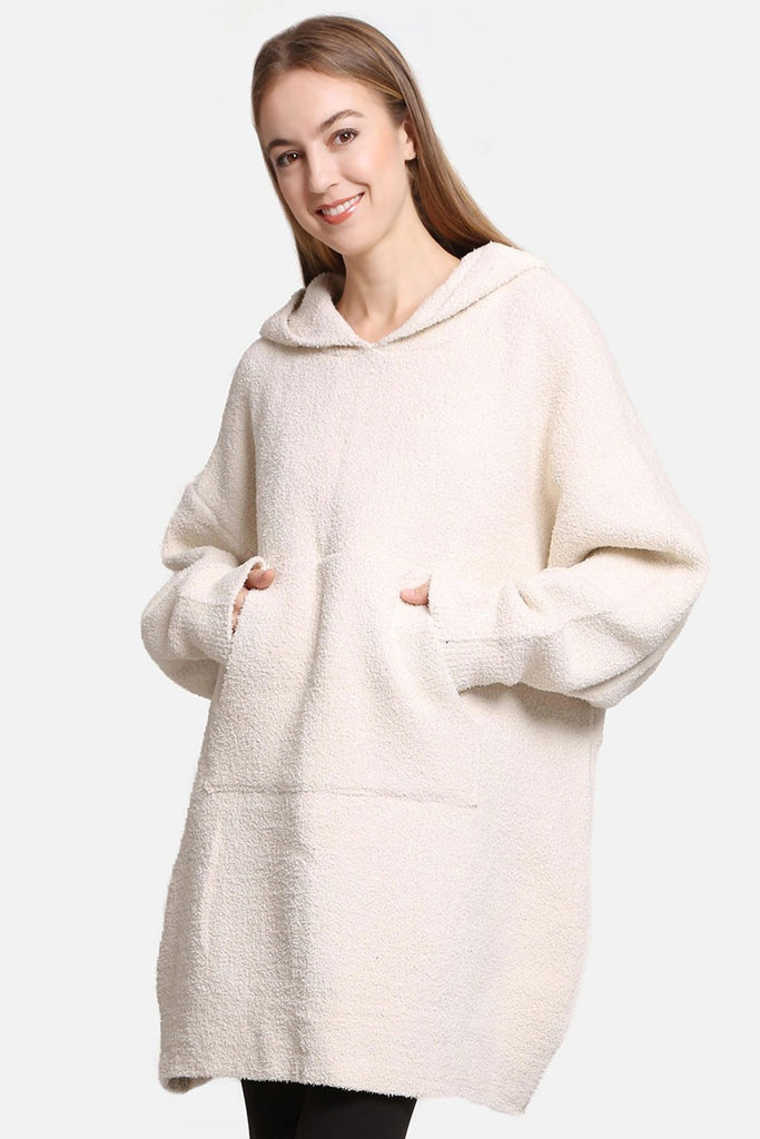 Coziest Companion Snuggie Clothing Peacocks & Pearls Ivory One Size 