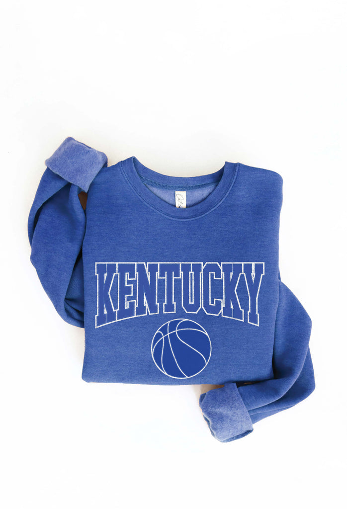 Kentucky Basketball Crewneck Clothing Peacocks & Pearls Heather Royal S 