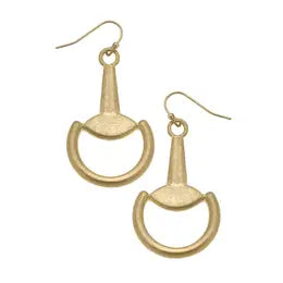 Juniper Horsebit Earrings Jewelry Peacocks & Pearls Gold