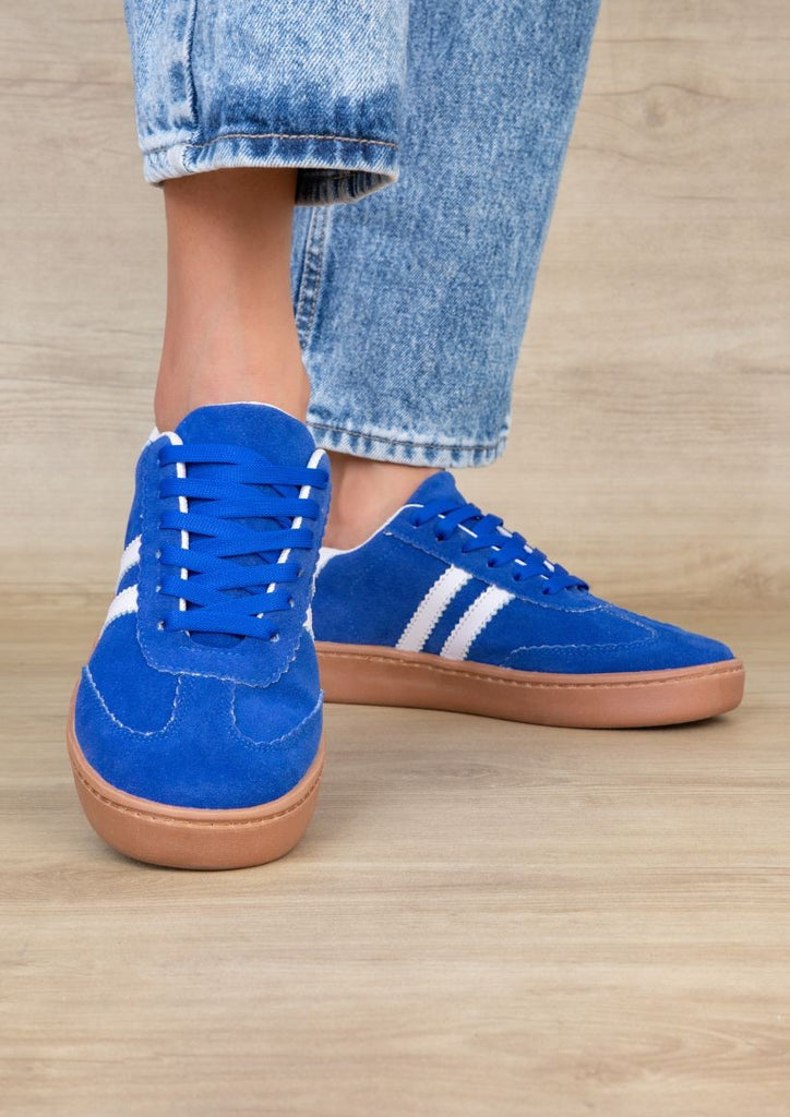 Miel Sneaker Shoes Peacocks & Pearls Royal Blue 6 