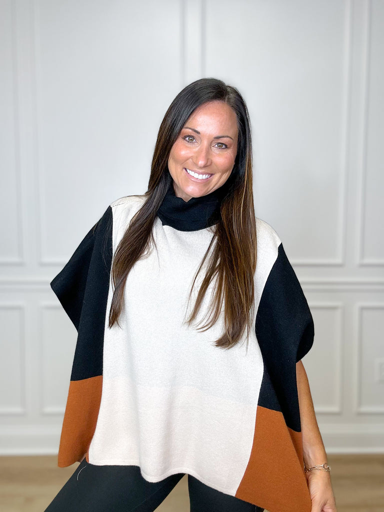 The Colorblock Cutie Poncho Clothing Peacocks & Pearls   