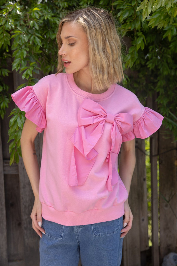 Pretty As A Bow Top Clothing Peacocks & Pearls   