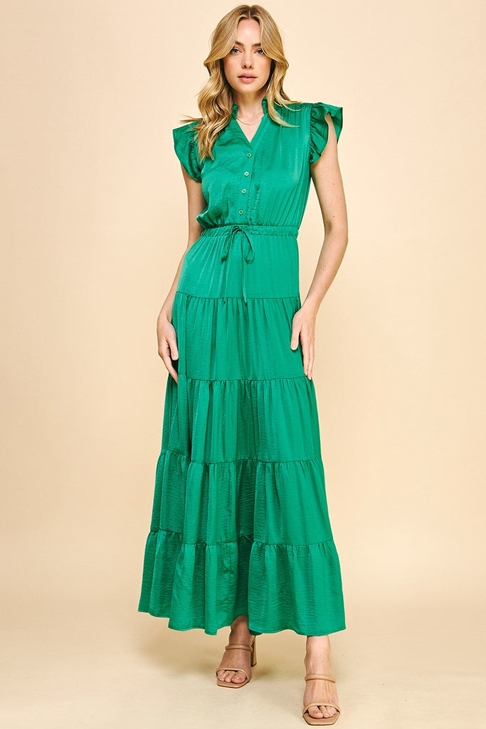 Easy on the Eyes Midi Clothing Peacocks & Pearls Kelly Green S 