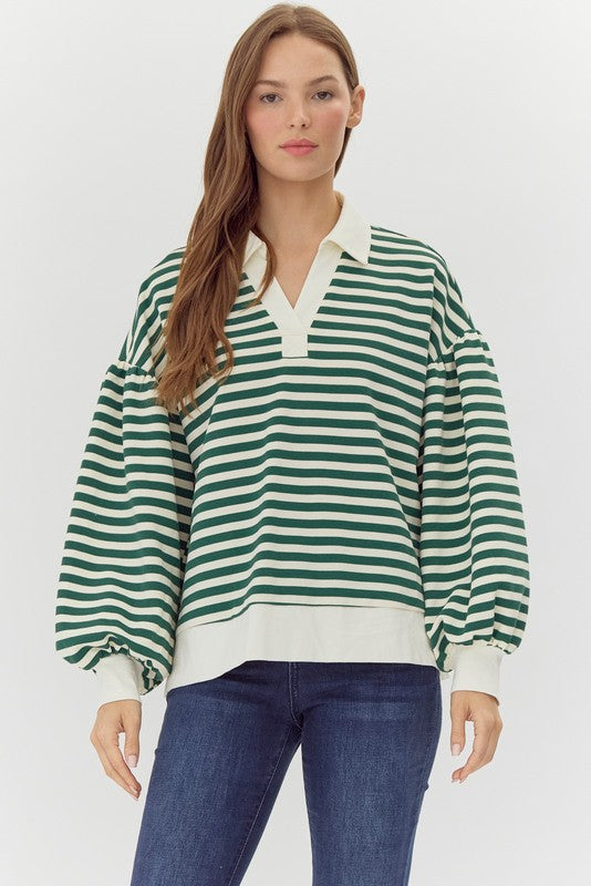 Striped To Be Sweatshirt Clothing Peacocks & Pearls   