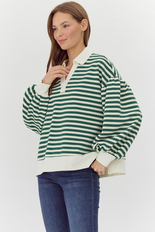 Striped To Be Sweatshirt Clothing Peacocks & Pearls   