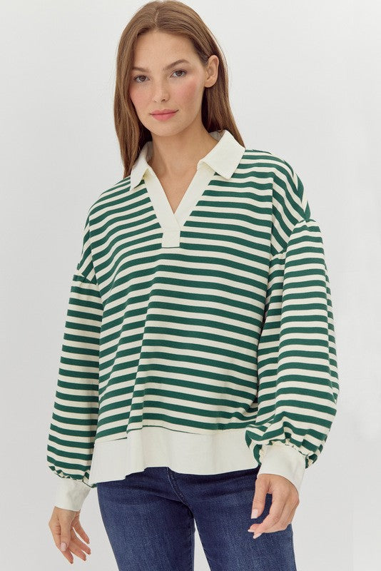 Striped To Be Sweatshirt Clothing Peacocks & Pearls   