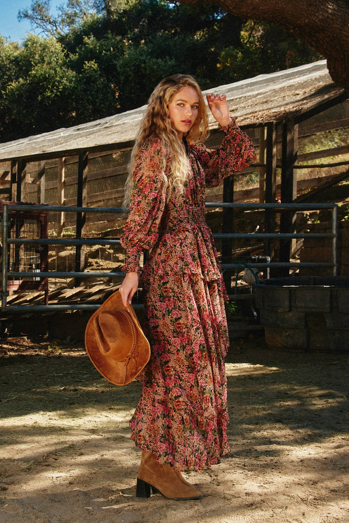 Falling for Florals Maxi Clothing Peacocks & Pearls   