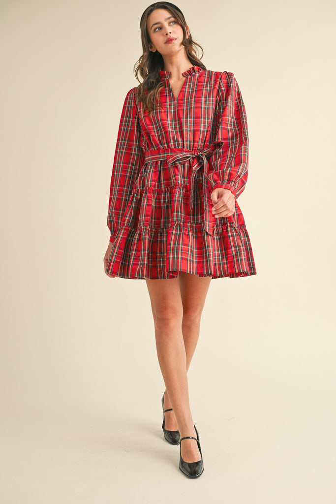 Christmas Cheer Dress Clothing Peacocks & Pearls Plaid S