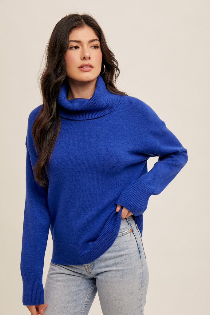 Big Blue Sweater Clothing Peacocks & Pearls