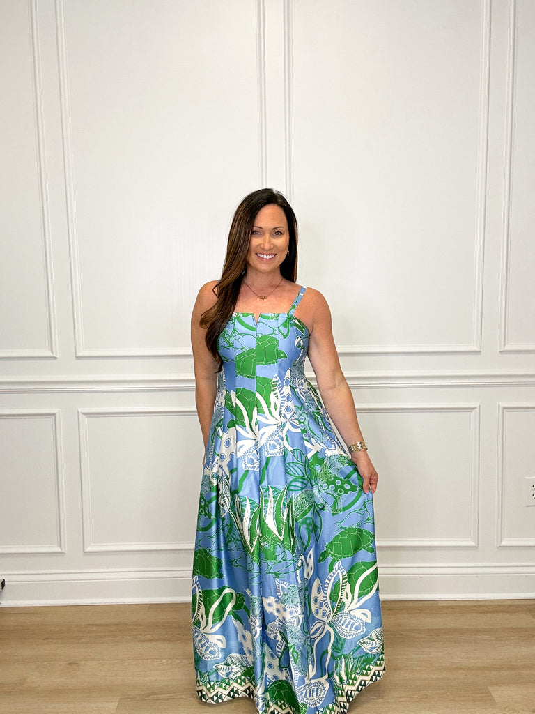 Carisa Printed Maxi Clothing Peacocks & Pearls