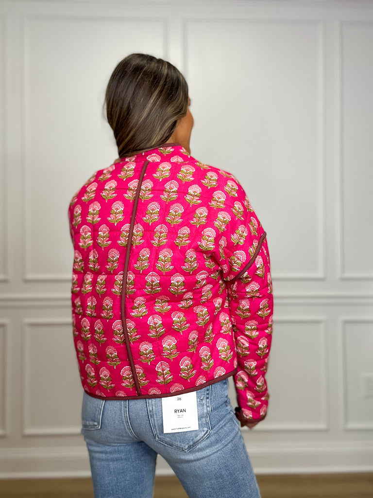 Flower Power Quilted Jacket Clothing Peacocks & Pearls