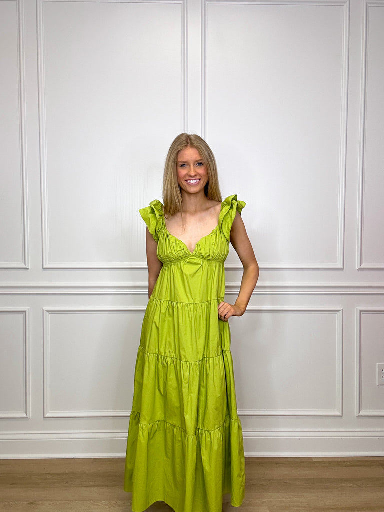 Finding Myself Maxi Clothing Peacocks & Pearls Lime S 