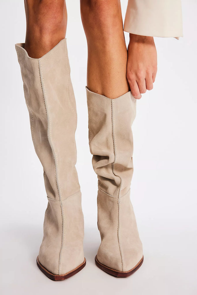 Sway Low Slouch Boot Shoes Free People Parchment Suede 36 