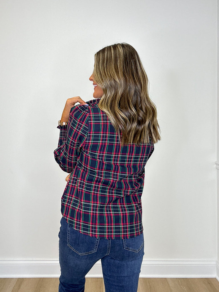 Chapman Plaid Top Clothing Peacocks & Pearls   