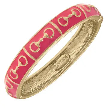 Quincy Horsebit Bangle Jewelry Peacocks & Pearls Pink