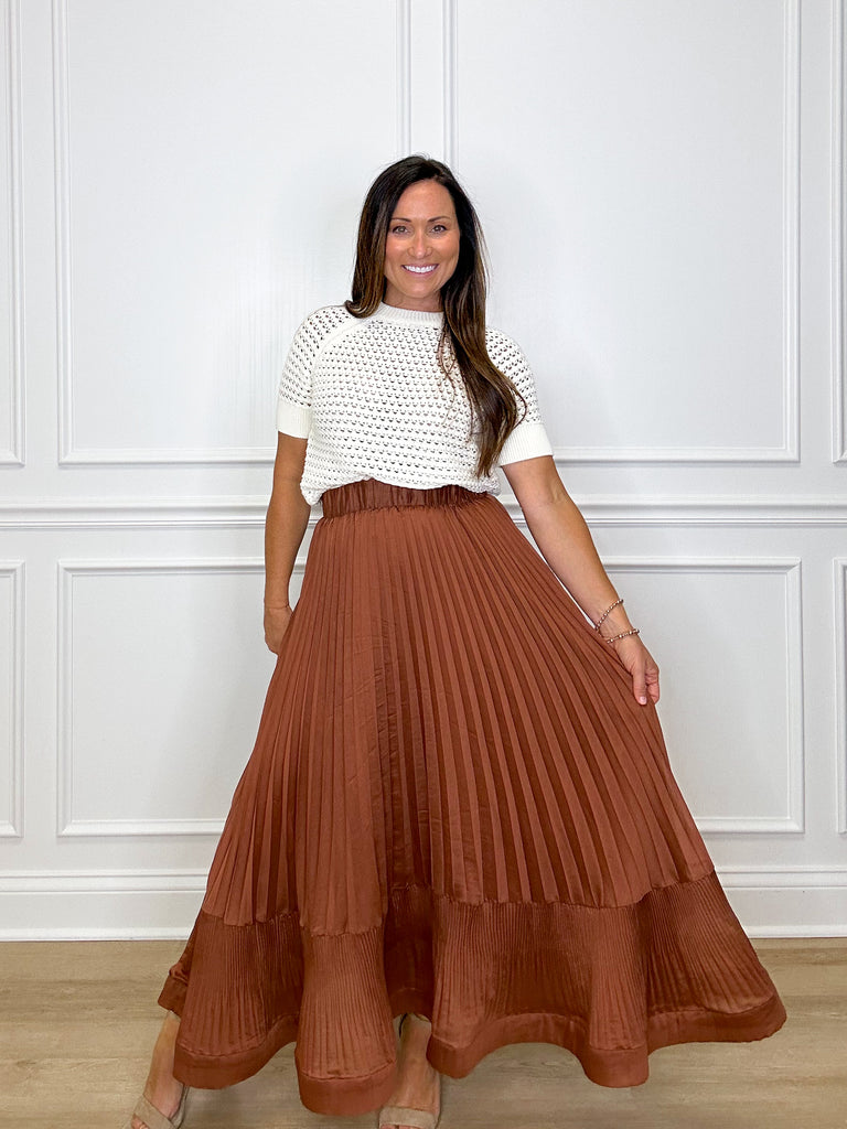 Be My Muse Maxi Skirt Clothing Peacocks & Pearls Coffee S 