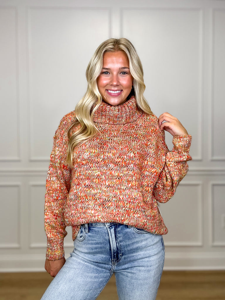 Autumn Breeze Turtleneck Clothing Peacocks & Pearls Sunset XS 