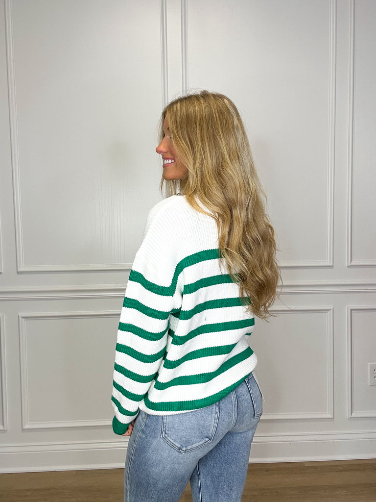 Striped Spirit Sweater Clothing Peacocks & Pearls   