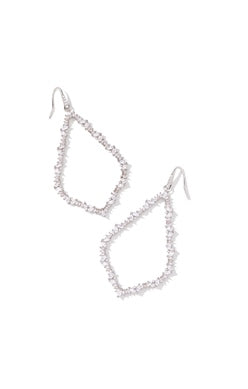 Sophee Crystal Open Frame Earring Jewelry Kendra Scott Silver White Crystal