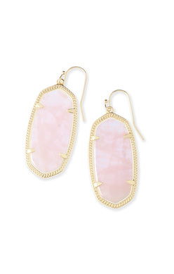 Elle Earring Jewelry Kendra Scott Gold Rose Quartz  