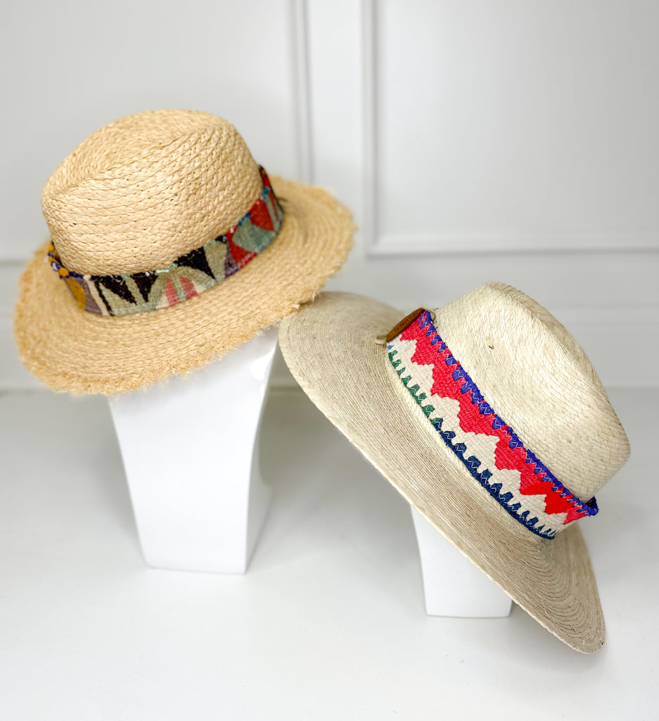 Mimi Straw Hat Accessories Peacocks & Pearls   