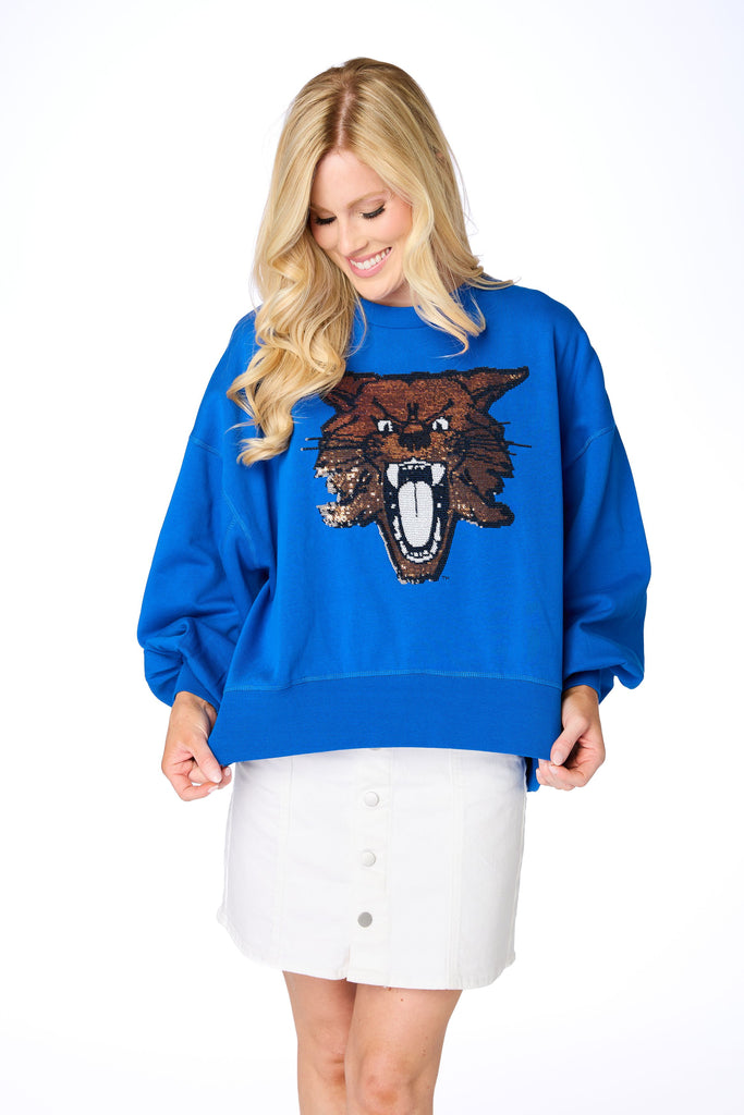 The Varsity Wildcat Crewneck Clothing Peacocks & Pearls   