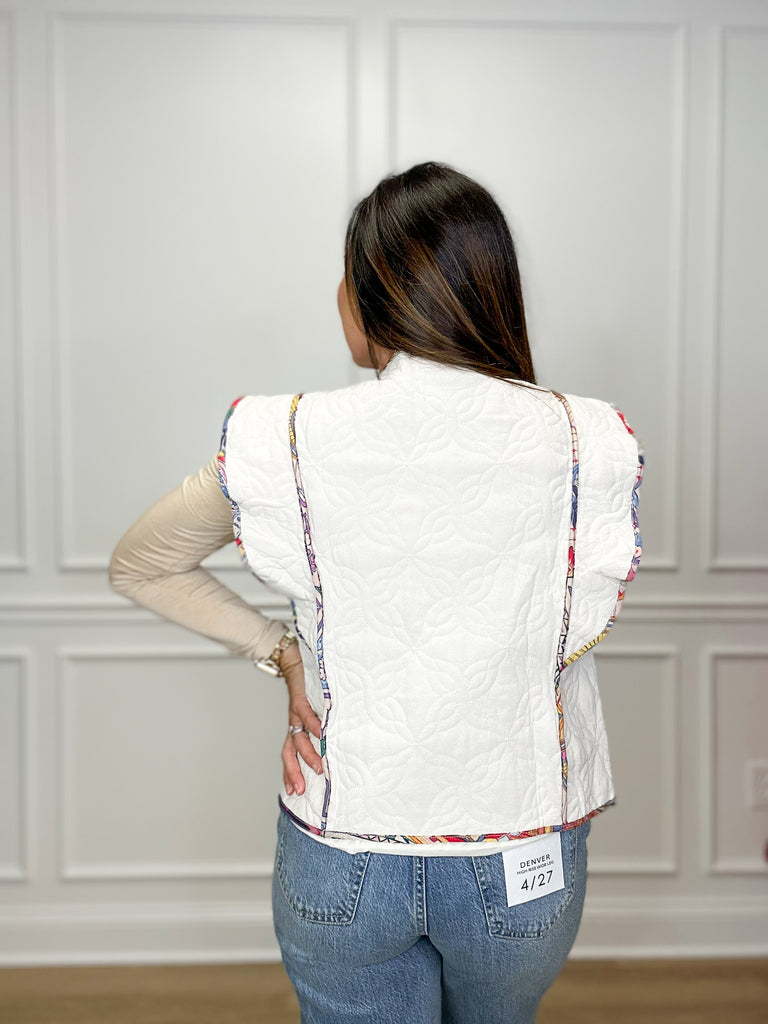 Unique Vibes Quilted Vest Clothing Peacocks & Pearls   