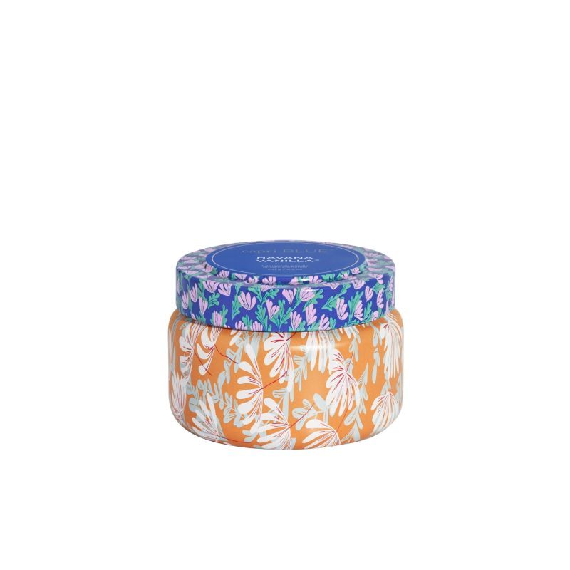 Havana Vanilla Pattern Play Travel Tin Candle Home Capri Blue