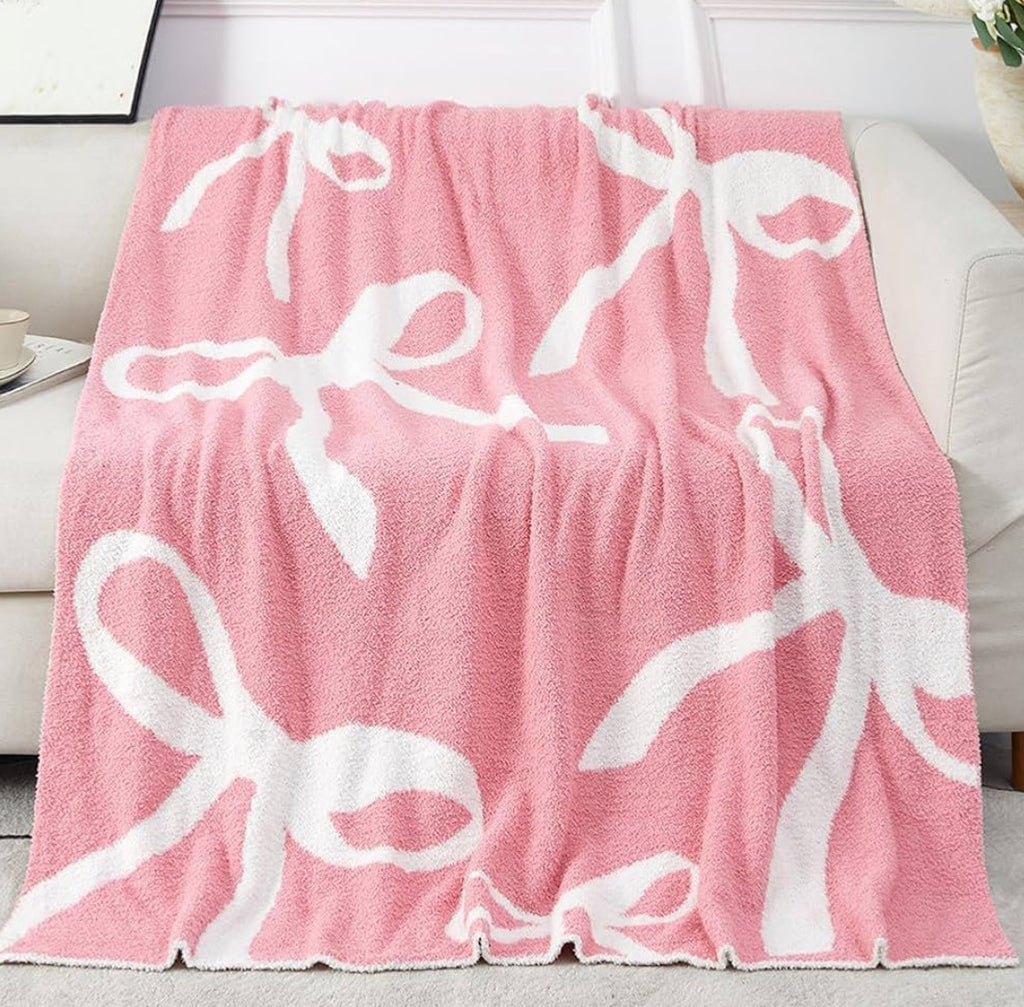 Bri Bow Blanket Home Peacocks & Pearls   