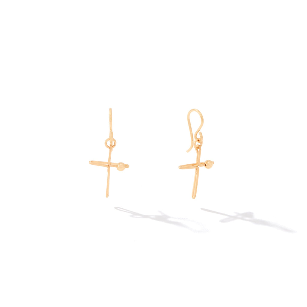 Love Lifted Me Earrings Jewelry Ronaldo Gold with Gold Bead  