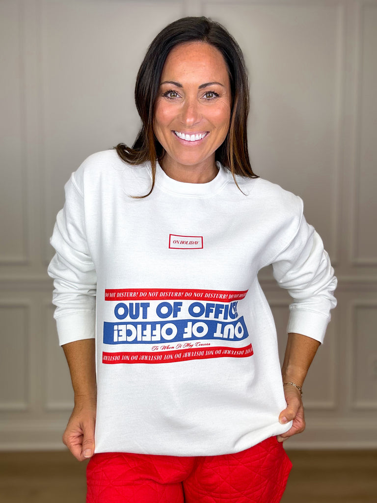 Out of the Office Sweatshirt Clothing Peacocks & Pearls   