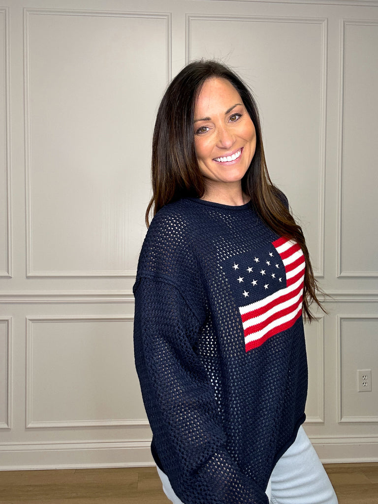 Independence Day Sweater Clothing Peacocks & Pearls