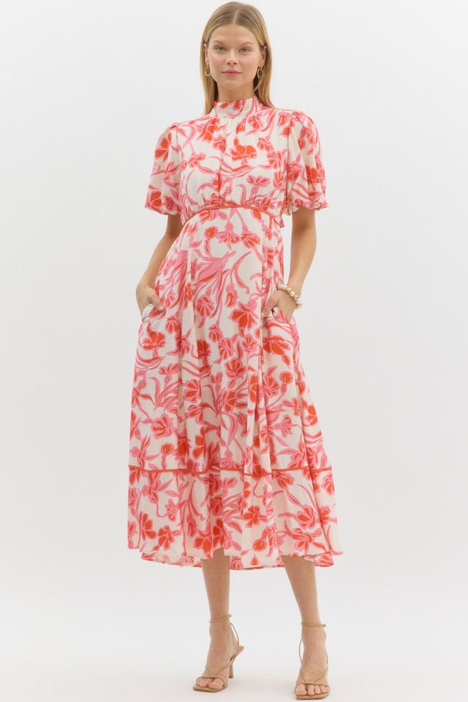 Hillside Florals Dress Clothing Peacocks & Pearls