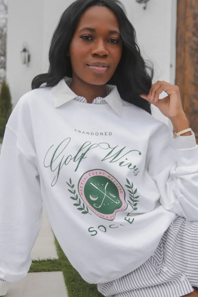 Golf Wives Sweatshirt Clothing Peacocks & Pearls   