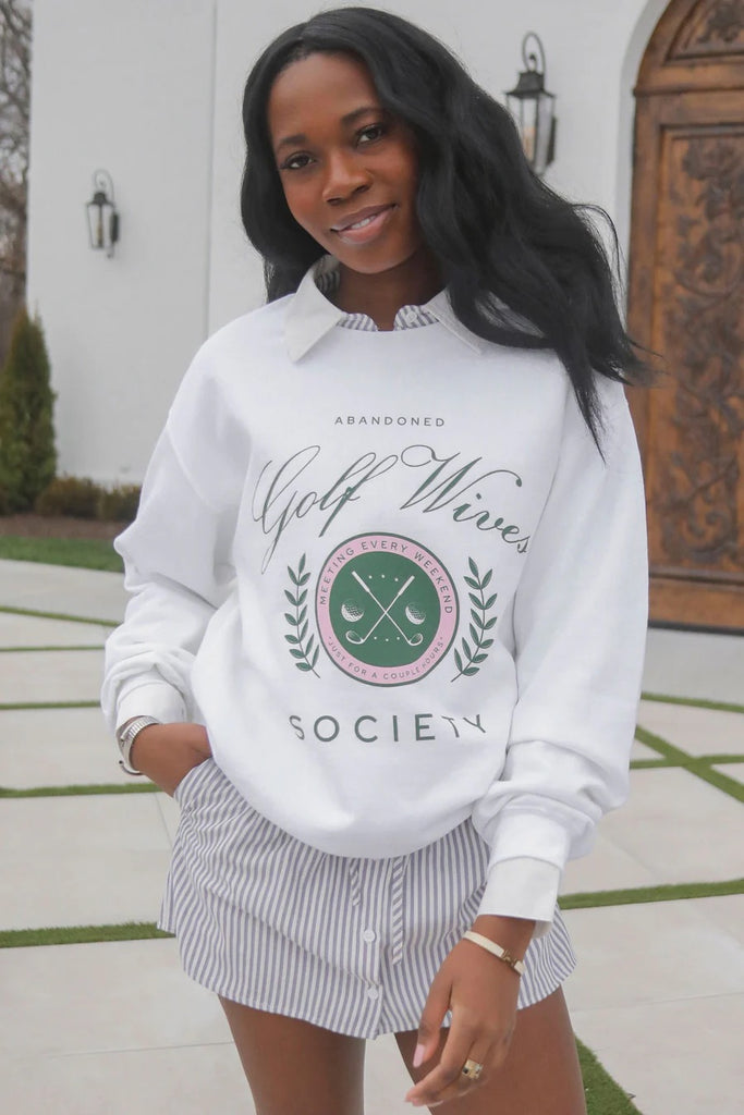 Golf Wives Sweatshirt Clothing Peacocks & Pearls   