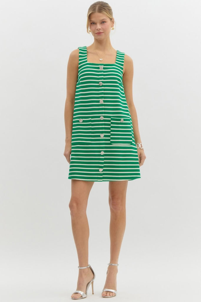 See My Stripes Dress Clothing Peacocks & Pearls Green S