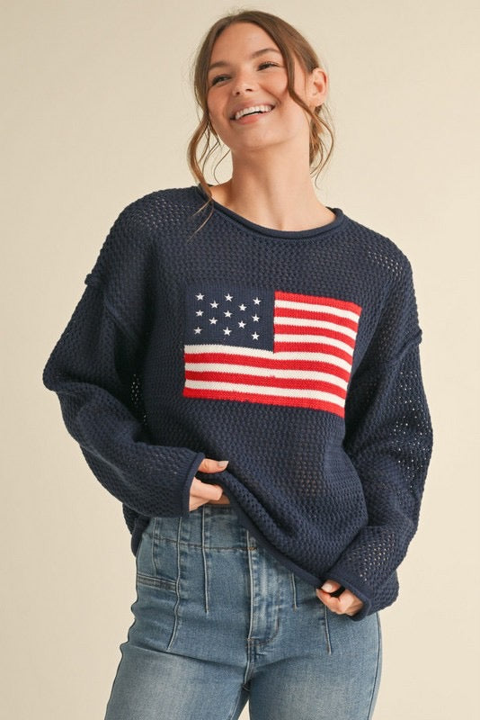 Independence Day Sweater Clothing Peacocks & Pearls