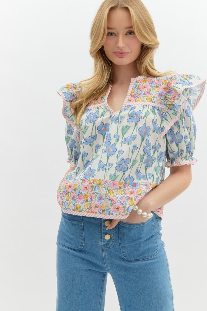 Fresh Blooms Blouse Clothing Peacocks & Pearls