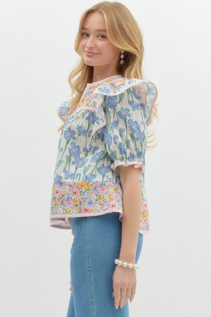 Fresh Blooms Blouse Clothing Peacocks & Pearls