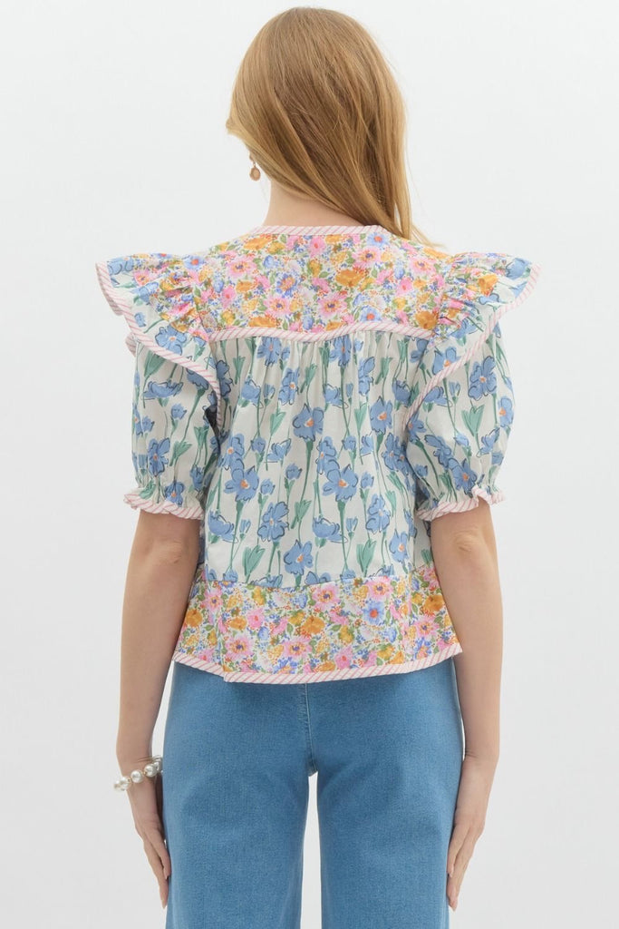 Fresh Blooms Blouse Clothing Peacocks & Pearls