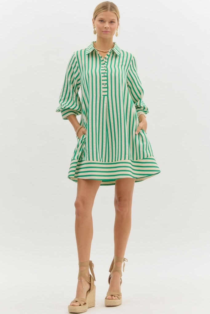 Striped Seersucker Dress Clothing Peacocks & Pearls