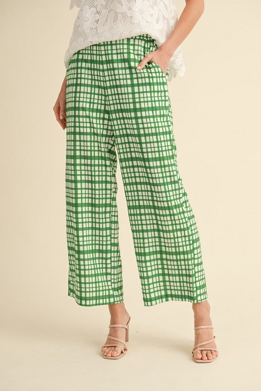 Checkered Cutie Pants Clothing Peacocks & Pearls Green S