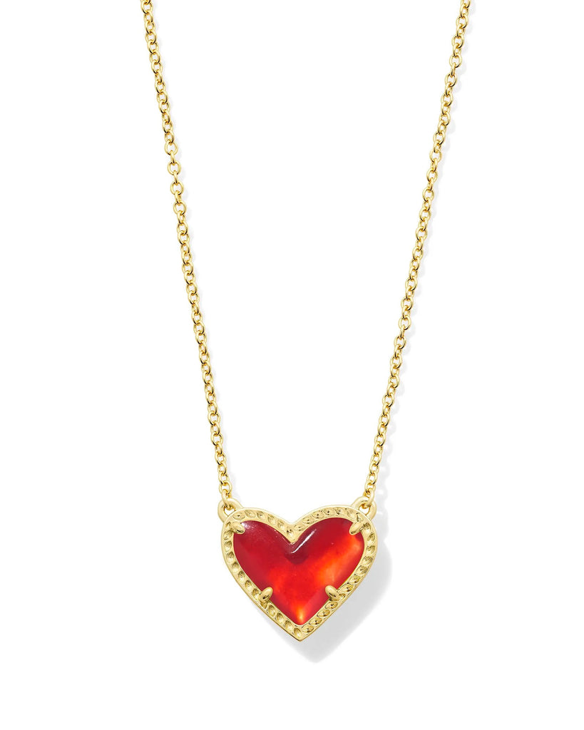 Ari Heart Pendant Jewelry Kendra Scott Gold Red Illusion