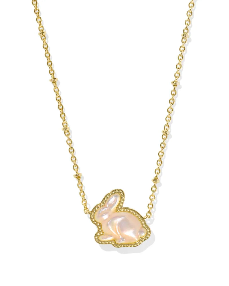 Bunny Pendant Jewelry Kendra Scott Gold Taupe Mother of Pearl